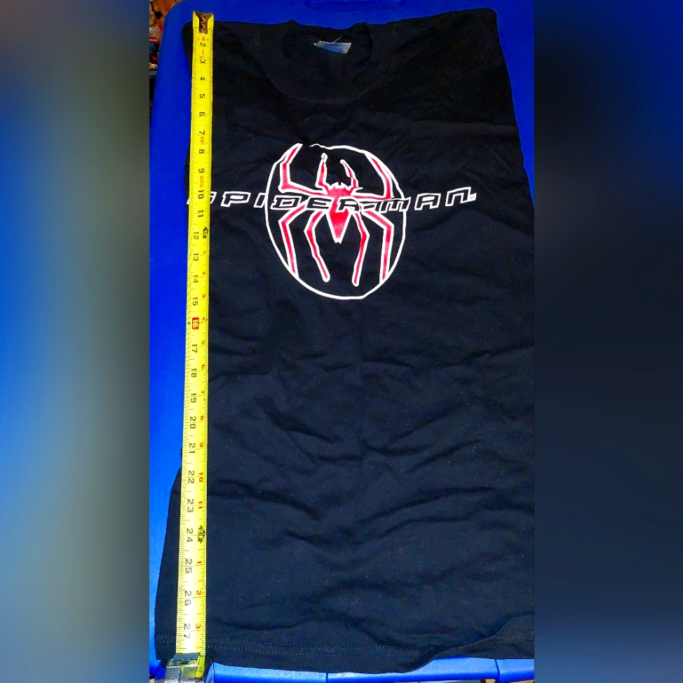 Spiderman Short Sleeve Shirt 2002 Movie Promo TShirt Marvel Rare Nwot Vintage